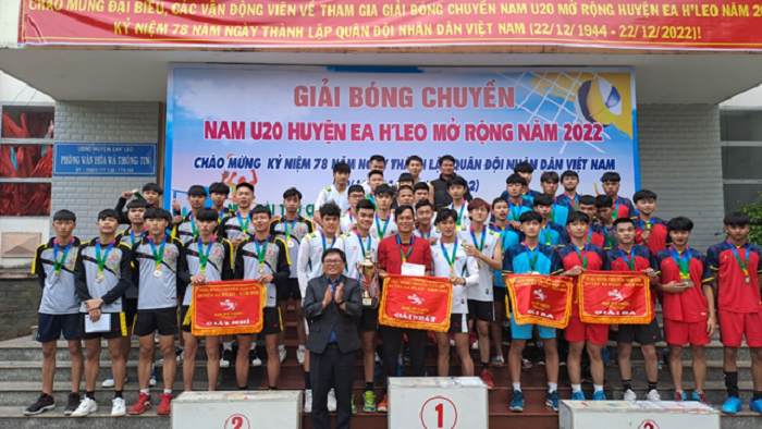 Giải bóng chuyền nam U20 huyện Ea H’Leo mở rộng năm 2022